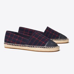 TORY BURCH Color Block Wool Espadrille Flats